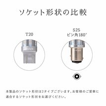 【HID屋】LED ブレーキランプ 赤 レッド 発光 ダブル球 S25 ピン角180度 段違い 2個セット 車検対応 1年保証 送料無料_画像7