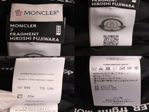 MONCLER 7 FRGMT HIROSHI FUJIWARA モンクレール ジャパン　　中綿入　キャップ　　帽子　ブラック_画像8