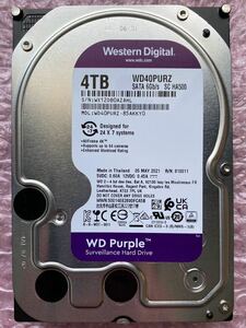 Western Digital SATA HDD 4TB purple WD40PURZ 使用時間12h