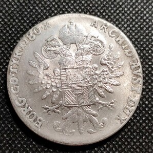 7701 オーストリア マリア・テレジア 約45mm 海外古銭 アンティークコインの画像2
