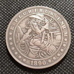 8207　アメリカ古銭　ルンペン　約38mm　イーグル　チャレンジコイン　コイン　アンティーク　ホーボー