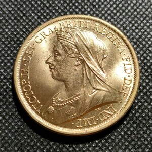 8500　イギリス古銭　ヴィクトリア　鍍金金貨　約38mm　海外コイン　アンティークコレクション