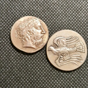 8553　古代ローマ　ギリシャ古銭2枚　チャレンジコイン　アンティークコイン