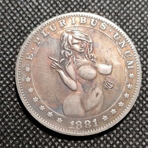 9538　アメリカ古銭　ルンペン　約38mm　イーグル　チャレンジコイン　コイン　アンティーク　ホーボー