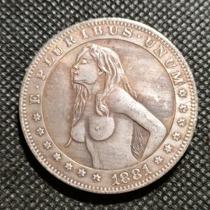 9616　アメリカ古銭　ルンペン　約38mm　イーグル　チャレンジコイン　コイン　アンティーク　ホーボー