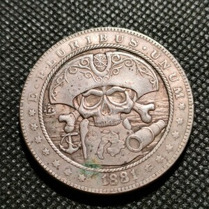 9626　アメリカ古銭　ルンペンメダル　約38mm　イーグル　チャレンジコイン　コイン　アンティーク　ホーボー