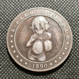 9632　アメリカ古銭　ルンペン　約38mm　イーグル　チャレンジコイン　コイン　アンティーク　ホーボー