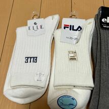 新品未使用　スポーツソックスまとめ売り5足セット　ELLE FILA ellesse GUNZE グンゼ　NIKE ナイキ_画像2