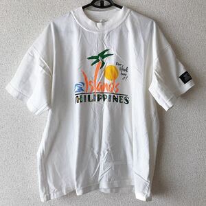 フィリピン 南国 ロゴ Tシャツ 白　半袖　綿100%