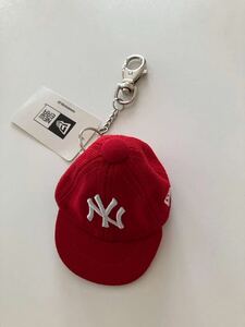 NEW ERA(ニューエラ)CAP KEY HOLDER NEYYAN /キャップ キーホルダー/ニューヨークヤンキース/レッド×ホワイト/野球/帽子