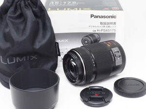 ■美品■ パナソニック Panasonic LUMIX G X VARIO PZ 45-175mm F4.0-5.6 POWER O.I.S. ブラック 《 使用感少 動作光学良好 元箱 》