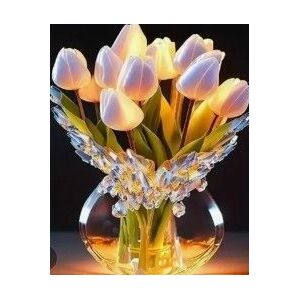 新品ダイヤモンドアート30×40　美しいチューリップ　ブーケ　花　フラワー　作成キット