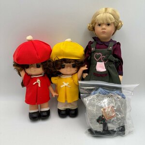 *1 jpy start ** sofvi doll girl kete Crew ze doll 3 point set * Vintage collection doll ornament antique set sale 