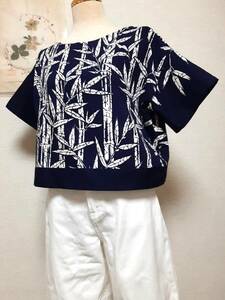  бесплатная доставка ) кимоно переделка ручная работа блуза переключатель Drop плечо короткий . furoshiki 