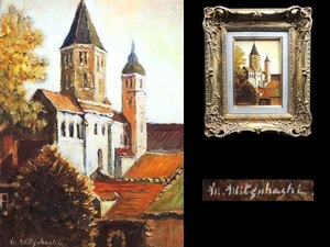 Art hand Auction Genuine work/Masayuki Sanbashi/ Cluny Abbey, France /Oil painting/SM size/Framed/Signed/Endorsed/Landscape/Boxed/Oil painting/Artwork/Artist's work/Artwork, Painting, Oil painting, Nature, Landscape painting