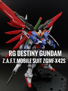 1円スタート　一円スタート　RG デスティニーガンダム　塗装　完成品　ガンダム　SEED DESTINY　ガンダムSEED デスティニー ガンプラ 