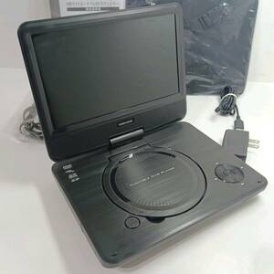 【美品】GREEN HOUSE グリーンハウス 9型ワイドポータブルDVDプレーヤー 9N4PDV USB SDカード対応 車内利用可 シガーソケット対応