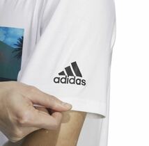 アディダス adidas Tシャツ 半袖 メンズ レギュラーフィットオーシャン グラフィック 半袖Tシャツ　サイズＬ_画像4