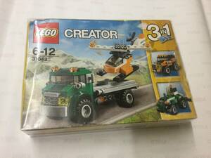 # LEGO Lego klieita-3IN1 * вертолет перевозка машина текущее состояние товар * 1 иен старт!!