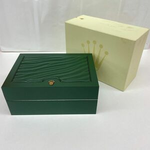 Y067-K22-6163 ROLEX Rolex box SA-GENEVE SUISSE 31.00.04 green green out box attaching approximately 17.8×12.7×7.5cm