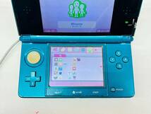 Y520-D1-781 任天堂 Nintendo ニンテンドー 3DS 青 ブルー アクアブルー CTR-001 本体 ゲーム 通電確認OK_画像3