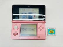 Y521-K44-4174 任天堂 Nintendo ニンテンドー 3DS 本体×1点 CTR-001(JPN) ピンク カセット×1点 トモダチコレクション通電/初期化OK_画像1