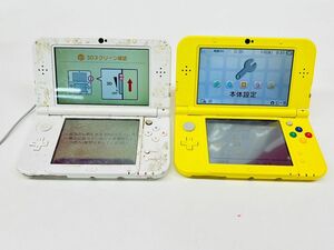 Y525-D5-843 任天堂 Nintendo ニンテンドー 3DS LL 本体×2点まとめ RED-001 RED-S-YB-JPN C0 ポケモン 白 ホワイト 黄色 イエロー ゲーム