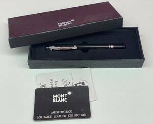 T302-K22-5733 MONTBLANC モンブラン ボールペン 33964L MEISTER STUCK 箱付き 文房具/筆記用具 シルバーカラー×ブラック