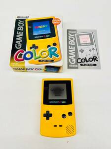 Y514-D5-891 任天堂 Nintendo ニンテンドー GAMEBOY COLOR ゲームボーイカラー 黄色 イエロー CGB-001 外箱/説明書付き 通電確認OK