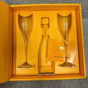 【UAK-704SR】Veuve Clicquot Ponsardin シャンパングラス フランス ヴーヴクリコ シャンパン 箱付 ワイングラス ペアグラス 美品の画像1