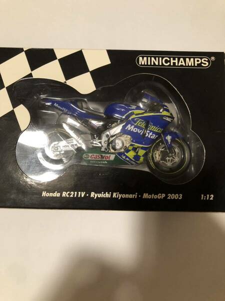 ミニチャンプス Honda RC２１１V MotoGP 2003 清成龍一 Gresini 1/12