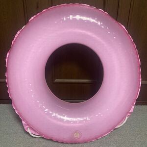 ピンク浮き輪紐あり　中古品　70cm