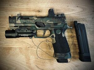 VFC SIG P320 M18 CO2 強烈リコイルカスタム セラコート マルチカム NOVA NORSSOスライド、NOVAフレーム スティッピング 内部フルカスタム