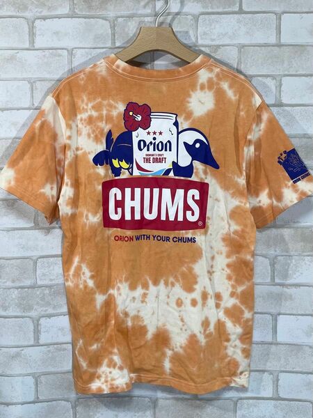 【CHUMS】完売品　チャムス×オリオンビールコラボ　半袖Tシャツ　ハイビスカス