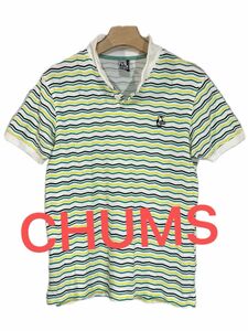 【CHUMS】チャムス　刺繍ブービーロゴ　半袖　ポロシャツ
