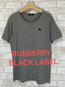 BURBERRY BLACK LABEL　バーバリー　刺繍ロゴ　半袖Tシャツ
