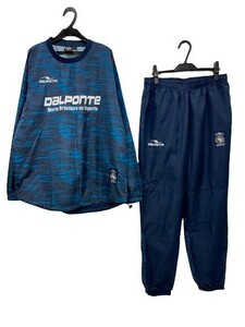 r2_3036ｗ 美品 DALPONTE ダウポンチ 昇華ピステ上下セット サッカー フットサルウェア ネイビー 男性用/XLサイズ