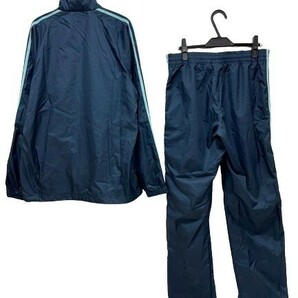 r2_3033ｗ adidas アディダス CLIMAPROOF 防風機能 スリーストライプス ウィンドブレーカー 上下セット 裏地メッシュ 男性用/Mサイズの画像2