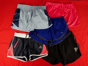 r1_8178s 5 pieces set Nike Adidas Puma etc. lady's L size RUN running short pants skirt set summarize 