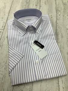  new goods Durban outlet 37 short sleeves S size * lovely dress shirt Short wide snap regular price 8,900 jpy. goods cotton 100% shirt 