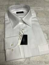 新品未使用　42-88 長袖　LLサイズ ★レギュラーカッターシャツ★白ビジネス　ドレスシャツ　★上質な綿100% 形態安定ワイシャツ_画像1
