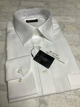 新品未使用　42-76 長袖　LLサイズ ★レギュラーカッターシャツ★白ビジネス　ドレスシャツ　★上質な綿100% 形態安定ワイシャツ_画像1