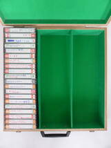 カセットテープ　収納ケース　アタッシュケース　富士カセッテ　60本　木製　アンチーク_画像2