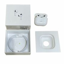 θ【ジャンク品/刻印あり/動作確認済】Apple Air Pods 第3世代 Lightning充電ケース PPP03J/A エアポッズ 箱/ケーブル付き S49694286073_画像10