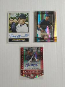 MLB　TONY GIARRATANO / RAYNER CONTRERAS / D’VONE McCLURE　直筆サインカード　3枚セット