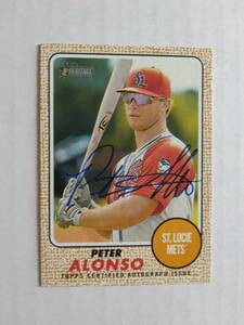 PETER ALONSO　2017 Topps Heritage Archives　直筆サインカード（直書き）