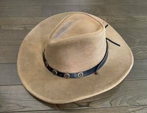  original leather Western hat kau Boy hat USAhen shell company manufactured size L tag attaching unused 