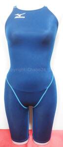  Mizuno .. swimsuit a little over lustre mighty line tsurusbe tree. leaf pattern 85OI-750 M size used beautiful goods 