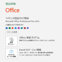 【即応】Excel 2021 含むスイートアプリ Office2021 Professional Plus ■ ダウンロード版＜日本語版・永続版・PC1台分＞_画像2
