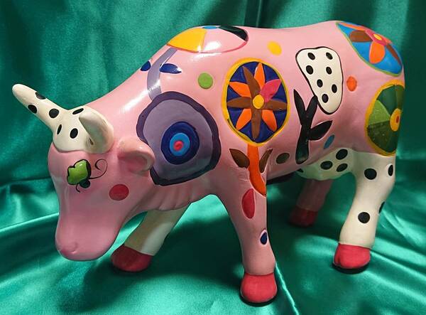 【送料無料】ＶＩＣＥ ＶＥＲＳＡ cow bank　陶器　牛の貯金箱　ピンク　pink VICEVERSA【バイスバーサ　モー】